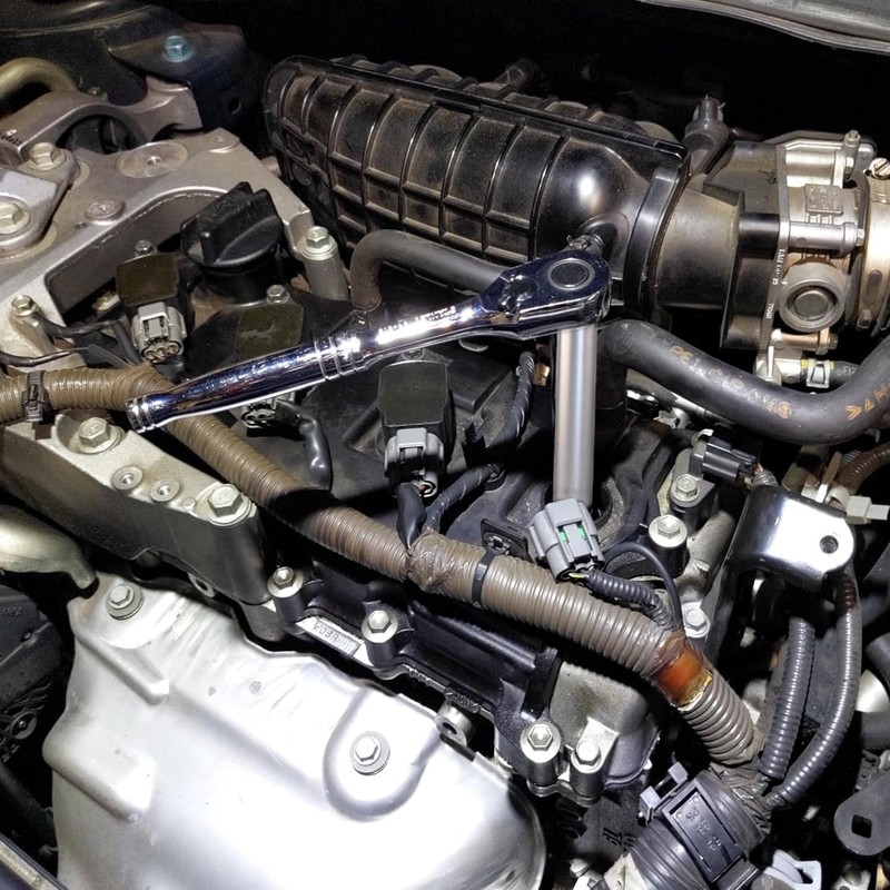 KTTOOL 7PCS Deep Metric Socket Set 3/8-Inch Drive 12PT 8-10-12-13-14MM