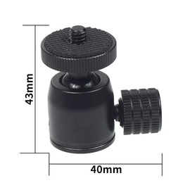 CS PRIORITY 360 Grad drehbarer Mini-Kugelkopf, 6,35 mm Schraubstativ für SL-Action-Kameras, Smartphone, unterstützt Blitzständer, Video-Foto-Zubehör (Typ A schwarz)