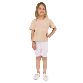 looksy Cycling Shorts for Girls - Classic Solid and Vibrant Colors Elastic Waistband Comfortable and Breathable Cotton Fabric Available in Sizes 3-13 Years, 19 Colors, White, 152