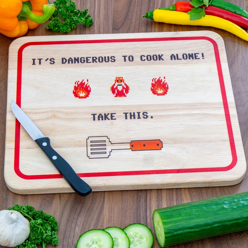 getDigital Dangerous to Cook Alone, Wooden Serving Board with Gaming