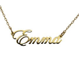 Collar Con Nombre personalizado Laminado de oro 18k o Rodio