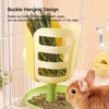 Rabbit Hay Feeders Rack: 2-in-1 Bunny Guinea Pig Food Bowl