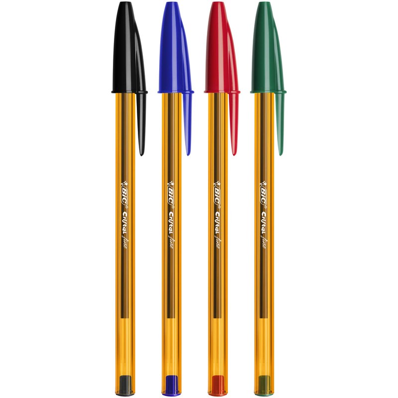 BIC Cristal Original Ballpoint Pens, Every-Day Biro Pens with Fine