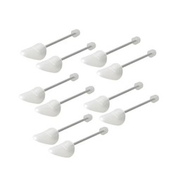 5 Pairs Practical Adjustable Keep Shape Shoe Trees Stretcher Boot Holder with Tension Spring Coil for Men and Women Transparent (Men Size)