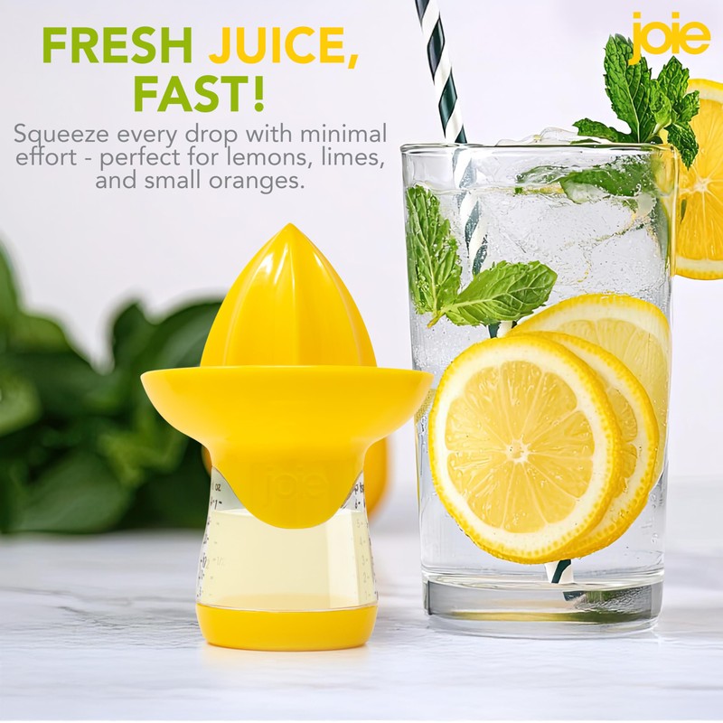 Joie Lemon and Lime Small Hand Juicer and Reamer, Built-In