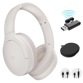 Weofly Live Hybrid Active Noise Cancelling Headphones with Dongle, Wireless Over Ear Bluetooth Headphones, Bluetooth 5.4 Wired Headset with Mic, 80H Playtime Storeage Bag for Smartphone PC (White)