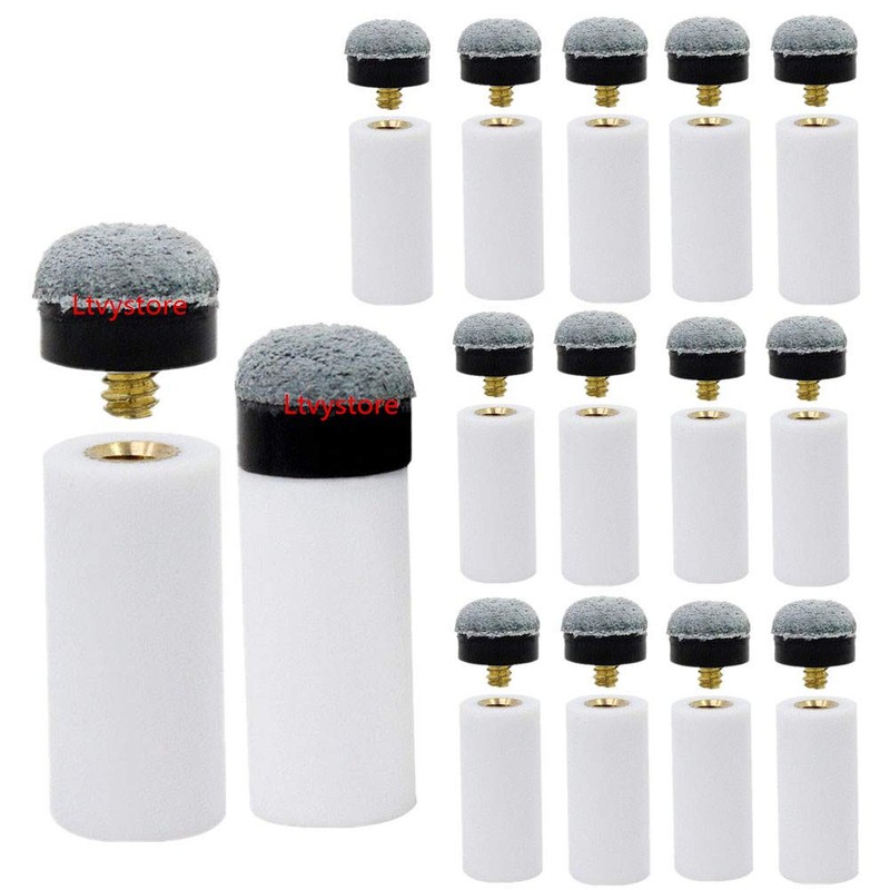 Ltvystore 13mm Soft Grey Cue Tips Billiard Replacement Screw-on Tips