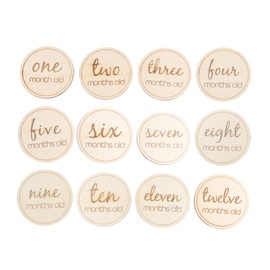 Kisangel Monthly Cards Birthday Kit Pcs Wooden Number Cards for Milestone Photography Props Newborn Present