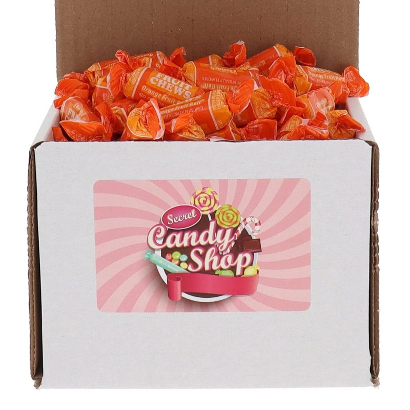 Tootsie Fruit Chews Candy in Box, (Individually Wrapped) Orange 1LB,