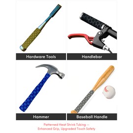 Accering Fishscale Pattern Heat Shrink Tubing for Fishing Rod Fly Rod Cork Grip (φ40mm, L3.3ft, Brown Gold)