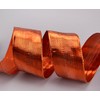 3 m x 40 mm Decorative Ribbon Shiny Copper Metallic