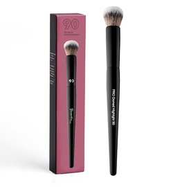 Bueart Design Brocha de maquillaje PRO Domed Highlight 90 con cerdas ultrasuaves para polvos, cremas o líquidos, base, bronceador