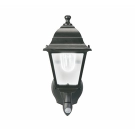 Maxsa 44219 Battery-Powered Motion-Activated Wall Sconce in Black 6.00x12.50x7.00