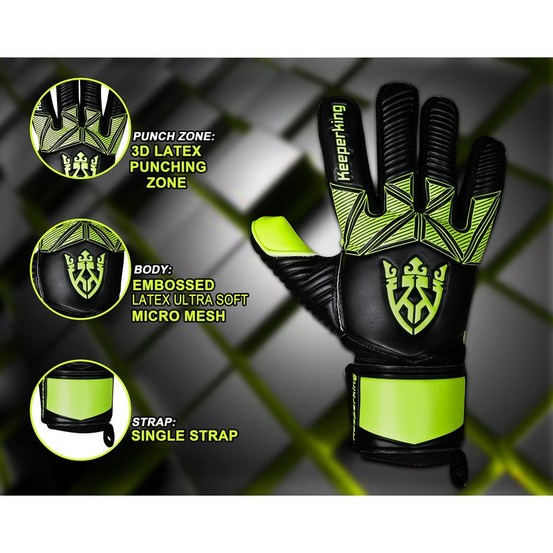 Keeperking Goalkeeper Gloves Children Youth Adults Football Gloves without Fingersave