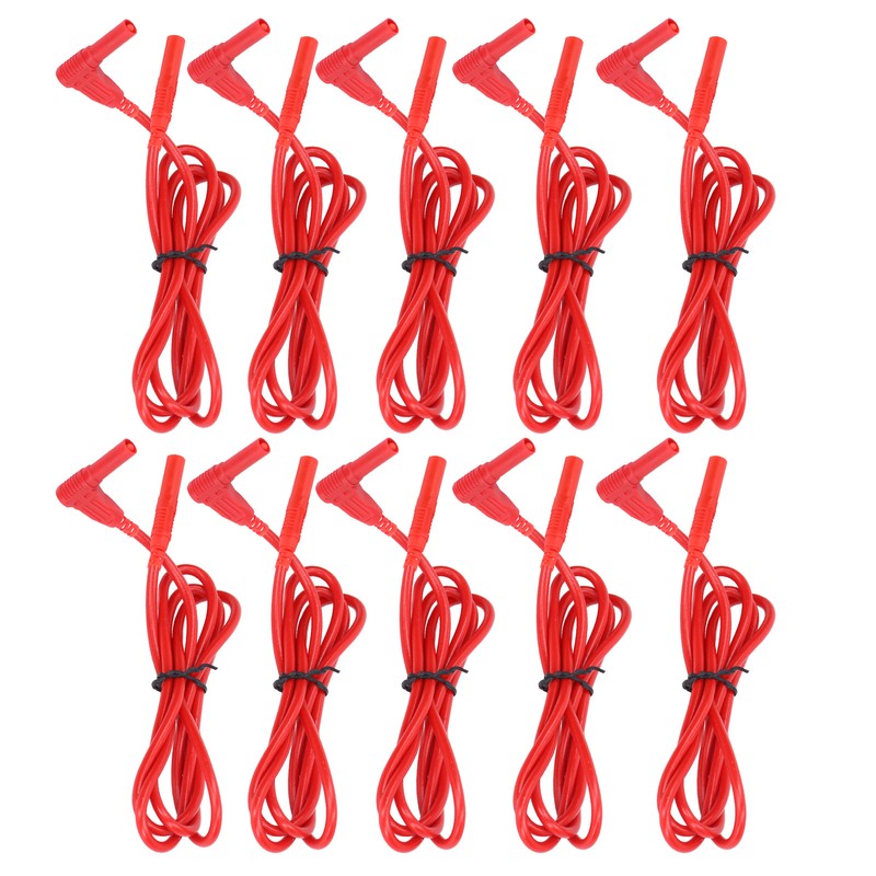 10 Sets Multimeter Test Line 4mm Male to Male Leads