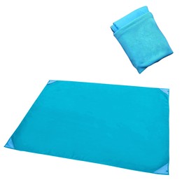 Waterproof and Sand proof Beach Mat, Lightweight Beach Blanket, Outdoor Mini Pocket Picnic Blanket for Picnic, Beach, Hiking, Camping, Travel (L)
