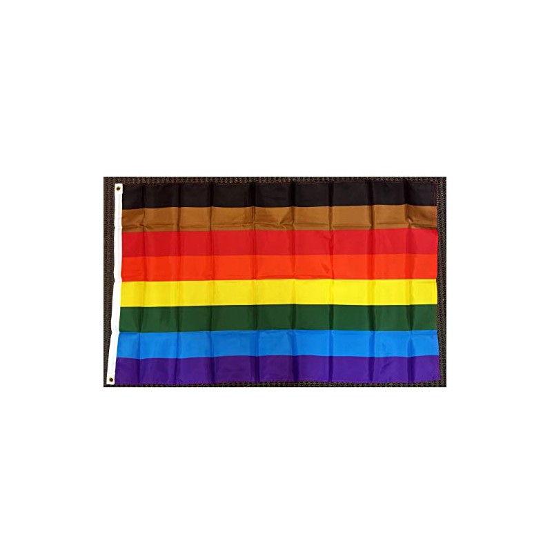 Flags Importer RFPhilly Philly Rainbow 3x5' Poly Flag, Multicolor