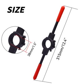 Mairuker Die Handle Round Die Stock Handle Wrench with Knurled Handle, Non Slip, for Metric M12-M16 38mm OD Round Die, Threading Die Holder
