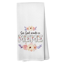 Liosei So God Made A Meme Decorative Kitchen Towels and Dishcloths, for Grandma, Meme Gifts Drying Cloth Hand Towels for Grandma Bathroom Kitchen Decor, 16×24Inches
