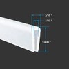 Protalwell Borde de Goma Silicona Canal U 3/32" Blanco, Apto
