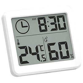 Aswalling Room Thermometer, Humidity Meter, Temperature and Hygrometer with LCD Screen Monitor Temperature and Humidity