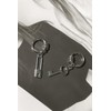 Lock and Key Hoop Earrings – Asymmetrical Punk Dangle Earrings,