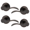 Probrico 4 Pack Dummy Door Lever Wave Style Leverset Right