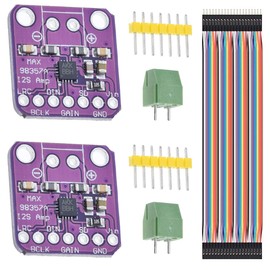Youmile 2pcs MAX98357 Audio Power Amplifier Module I2S Class D Filterless Audio Amplifier Board for Raspberry Pi with Dupont Cable
