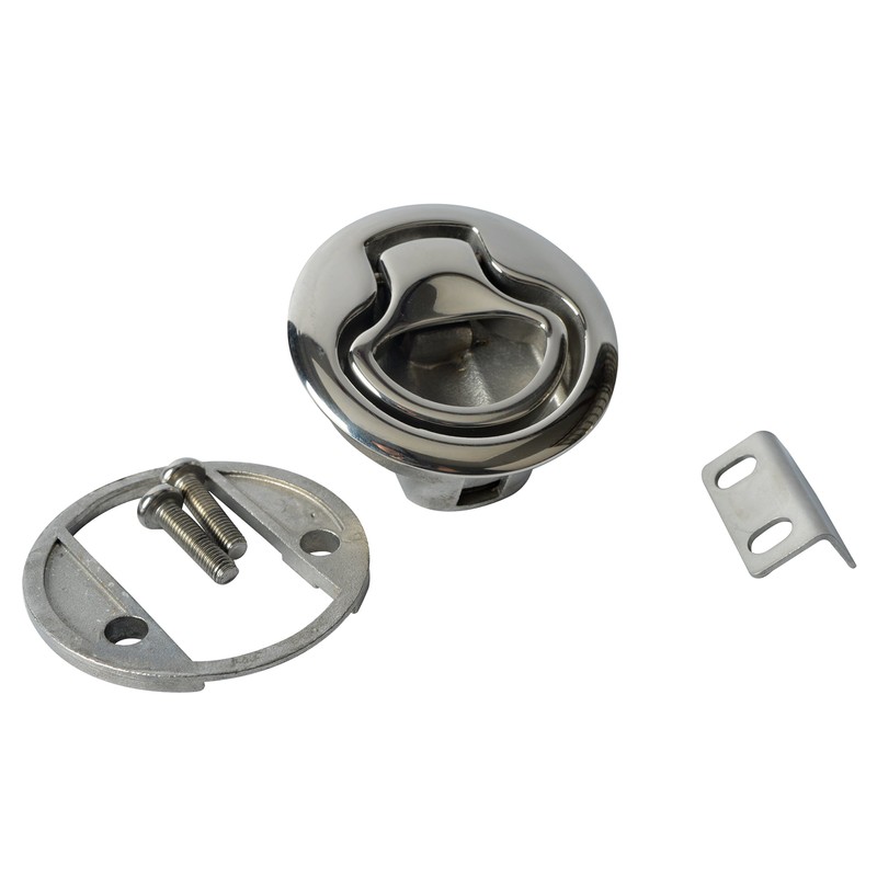 Amarine Made 2" Flush Pull Slam Latch Stainless Steel Round