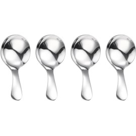 BANDED Small Scoops for Canisters,4 Pcs Coffee Scoops,Short Handle Spoons for Salt