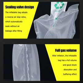 Pack of 100 Air Cushion Pads, Filling Material Air Cushion, Air Bags, Air Cushion Filling Material Package, Inflatable Air Columns Bag, Air Cushion for Transport Packaging, Earthquake Resistant, 10 x