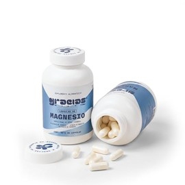 Cápsulas de Magnesio 90 Pzs – Glicinato, Citrato y Gluconato – Alta Absorción – Relajación, Sueño y Bienestar – Gracias de la Tierra