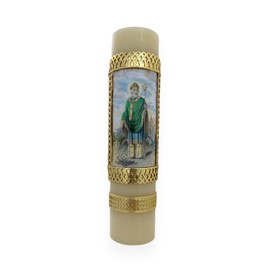 St Patrick Cirio Paschal Candle Easter Lent Holy Cirio Pascual 8" x 2" Vela Religious Gift