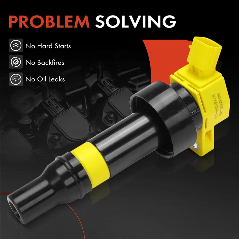 A-Premium (Yellow) Engine Ignition Coil Pack Compatible with Kia Soul