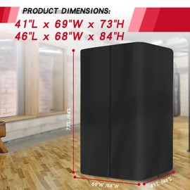 Gym Rack Covers Squat Rack Covers, Heavy-Duty 600D Oxford Power Cage Cover with Zipper, Waterproof Dustproof UV Protection – Gym Equipment Cover for Home Gym（41" L x 69" W x 73" H）