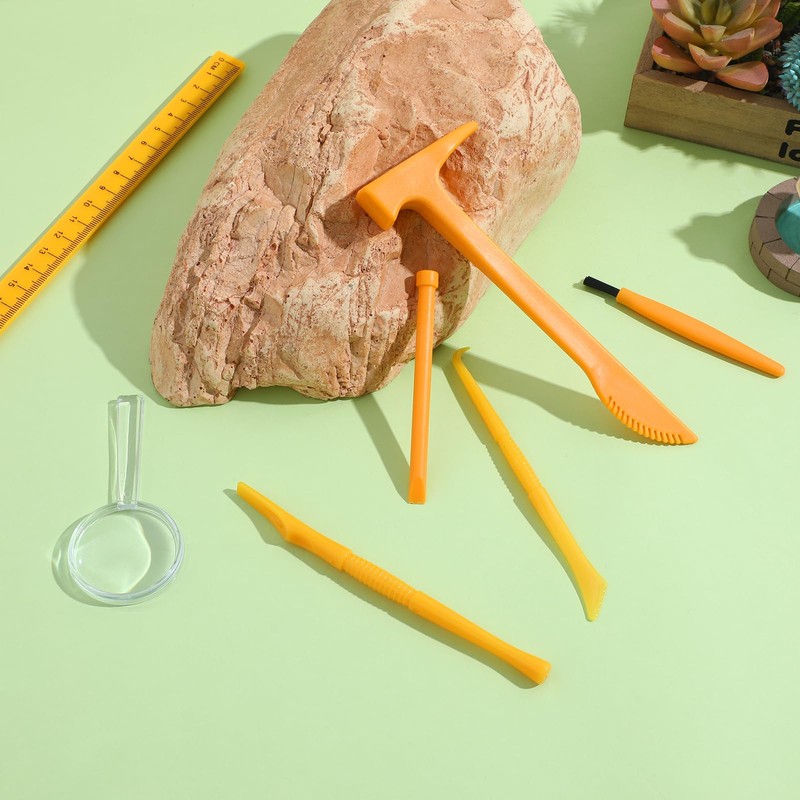 3sets Plastic Dig Tool Set: Archaeological Excavation Tool Kit Dino