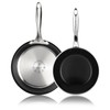 MAGEFESA Prisma Frying Pan Set, 7.8" & 9.4", 18/10 Stainless