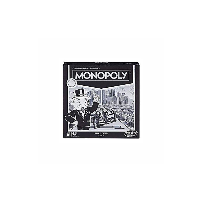 Monopoly Silver Line Exclusive Premium Board Game - New Modern