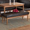 Baxton Studio Daymond Mid-Century Modern Dark Brown Faux Leather Upholstered