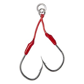 Savage Gear Double Bloody Assist Hook J Size 1/0 to 3/0 Pack of 2 (1/0)