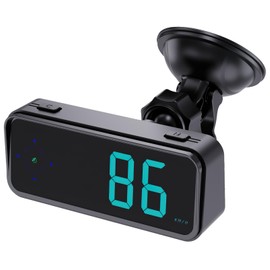 GUGUMO GPS Digital Speedometer for Car MPH, Universal HUD Speed Meter with LED Large Font, Plug Play for Car Truck Motor SUV Golf Cart All Vehicles (Digital Speedometer with Bracket)
