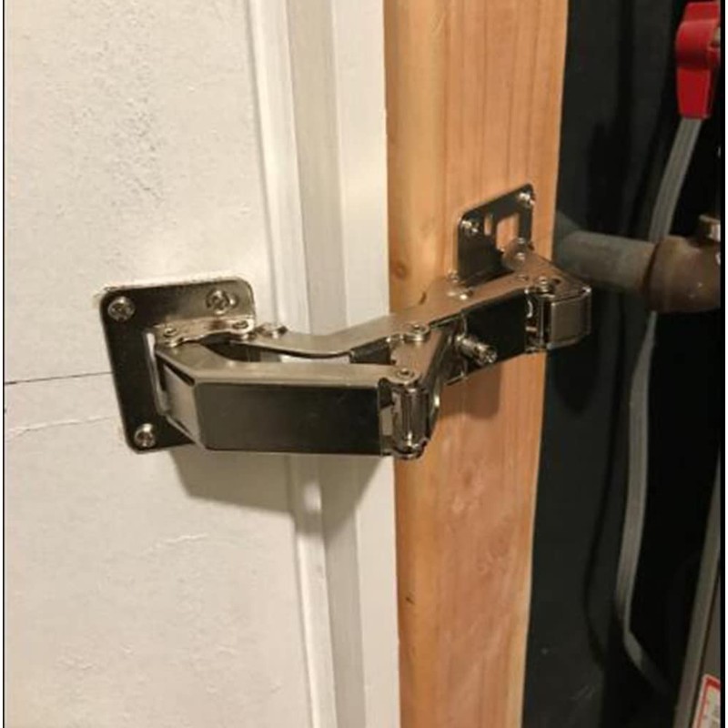 KAFENDA 170 Degree Hinges Frameless Cabinet Door Hinges, Hidden Hydraulic