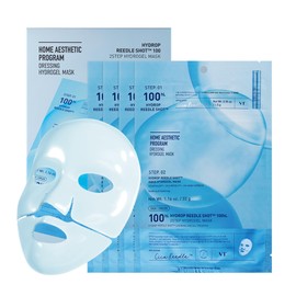 VT COSMETICS Mascarilla De Hidrogel Hydrop Reedle Shot 100Hl De 2 Pasos(34,5 G X 4 Unidades) Hidratación Intensiva, Ácido Hialurónico Exosoma, Piel