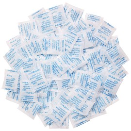 Weriirew Silica Gel Bags for Food Storage Humidity 100 Packs Silica Gel Sachets Desiccant Food Grade Moisture Absorber Dehumidifier