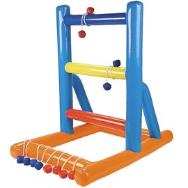 The Dreidel Company Inflatable Ladder Ball Game, 7 Piece Set, 25" x 38" x 38" Inflated