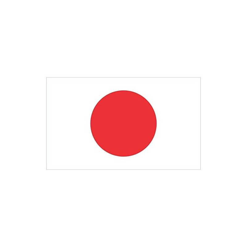 StickerTalk Japanese Flag Vinyl Sticker, 5 inches by 3 inches