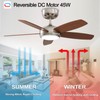Ceiling Fans with Lights, Low Profile Ceiling Fan with Remote