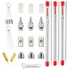 ABEST 24 Piece Airbrush Replacement Parts Set with Nozzle, Needle,