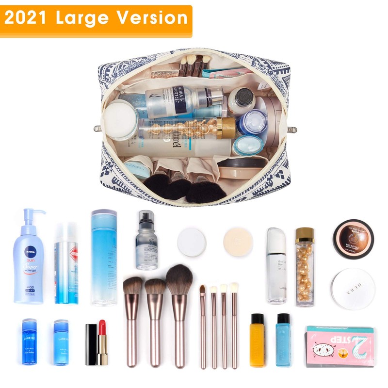 Large Makeup Bag Zipper Pouch Travel Cosmetic Organizer for Women