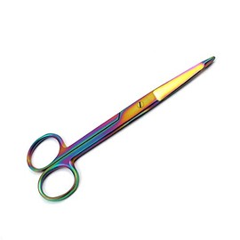 OdontoMed2011 Multi Color Rainbow Knowles Bandage Scissors 5 1/2" (14cm), Straight